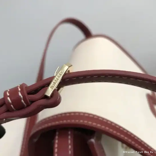 Official FirstBag Ru Two-tone BURBERRY and Bag Canvas TB Leather 0608